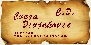 Cveja Divjaković vizit kartica